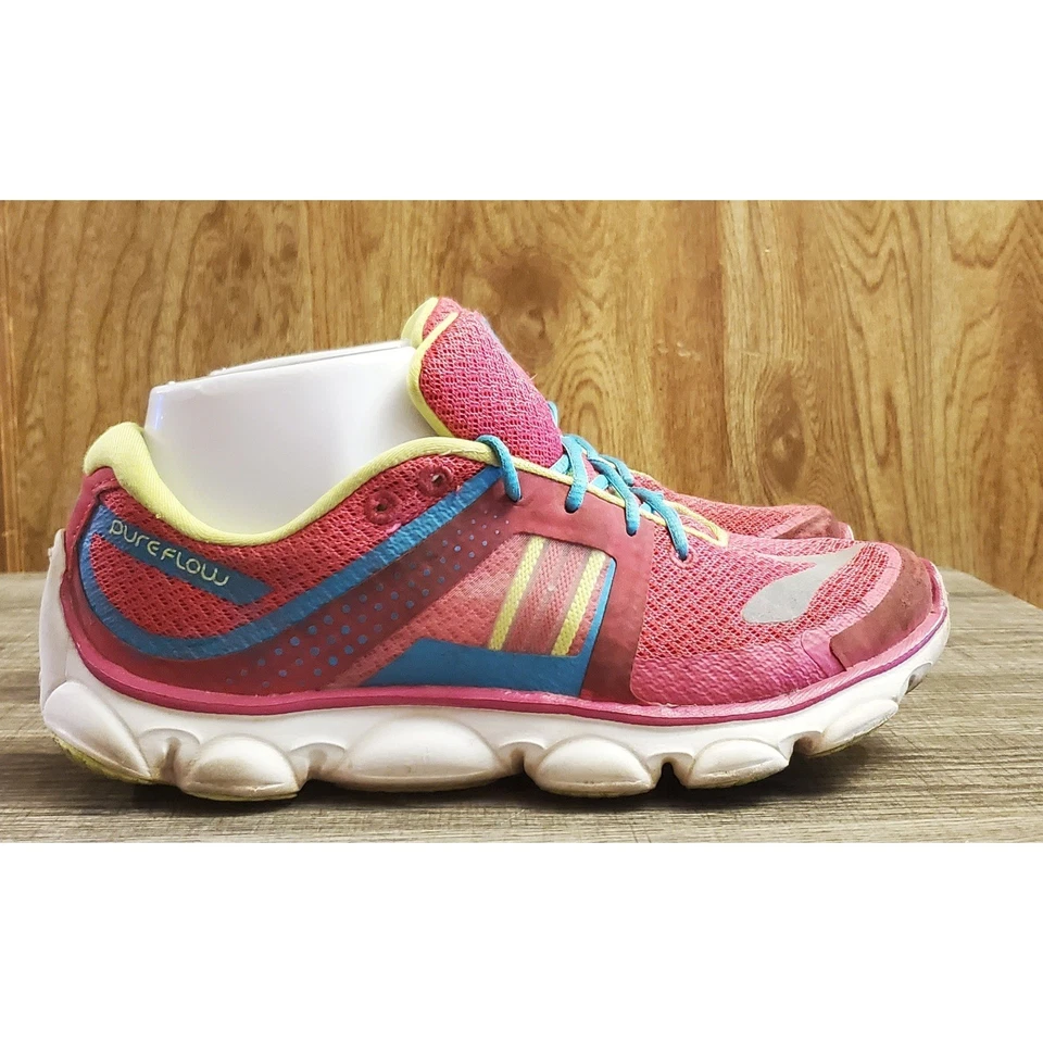 Tênis de corrida Brooks Pure Flow 4 feminino tamanho 5 rosa - Imagem 1 de 4