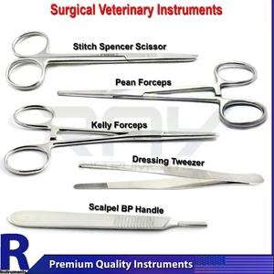 Juego de herramientas de instrumentos de bisturí dental hemostato veterinario quirúrgico - Imagen 1 de 7