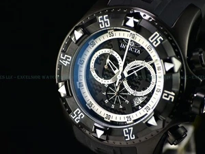 New Invicta Mens 50mm Excursion Ronda 5040D Chrono Triple Black Combat SS Watch - Picture 1 of 7