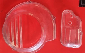 ukscooters VESPA CUBIERTA VOLANTE CARBURADOR CAJA FIBRA VIDRIO TRANSPARENTE PX LML ELÉCTRICO - Imagen 1 de 4