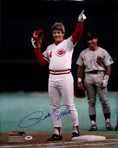 Pete Rose Signed Reds Hit #4192 16x20 Photo PSA/DNA COA Picture Autograph #14 - Picture 1 of 24
