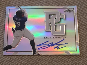 SAL STEWART JR. 2021 Leaf Perfect Game Autograph #25/25 REDS Draft Pick - Picture 1 of 2