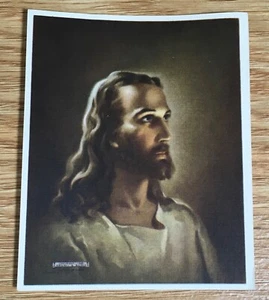 vintage YMCA hotel 1941 SALLMAN JESUS 3” x 3.75” KRIEBEL & BATES USA Lithograph - Picture 1 of 4