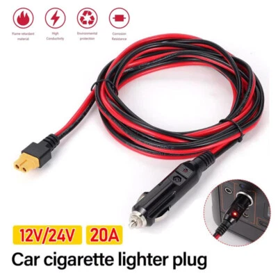 XT60 Female to Car Cigarette Lighter Plug 12V 24V Charging Cable Connector 14AWG - Image 1 of 4