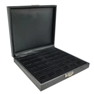 Gemelli gemelli neri anello di archiviazione scatola display gemelli custodia gemelli organizer - Foto 1 di 12