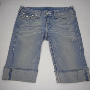 True Religion knielange Damen-Bermuda Denim-Shorts mit Bündchen Größe 30 - Bild 1 von 9