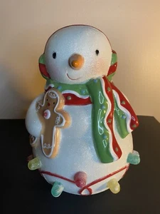 HALLMARK Pupazzo di Neve con Pan di Zenzero Trattamenti Stagione Musical Gumdrop 2010 - Foto 1 di 6