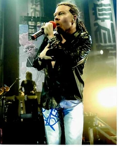 RARE IMAGE! “Guns N' Roses" Axl Rose Hand Signed 8X10 Color Photo COA - Picture 1 of 2