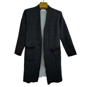 BABATON Aritzia Damen Premium schwarz Strick Cardigan mittellang Mantel vorne offen XS - Bild 1 von 7