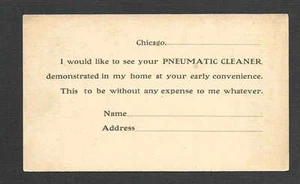 Ca 1910 PC DUNTLEY MFG CO CHICAGO IL SELLS PNEUMATIC CLEANERS UNPOSTED - Picture 1 of 2