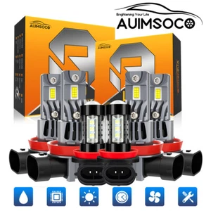 Parts Accessories Led Light Headlight Fog Light Bulbs Combo Kit Super Bright H11 - Picture 1 of 16