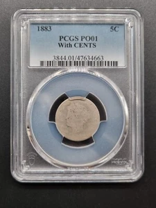 1883 Liberty Head Nickel 5c with Cents Lowball PCGS PO1 Poor 1 #64563 - Picture 1 of 2