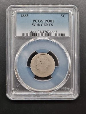 1883 Liberty Head Nickel 5c with Cents Lowball PCGS PO1 Poor 1 #64563 - Image 1 of 2