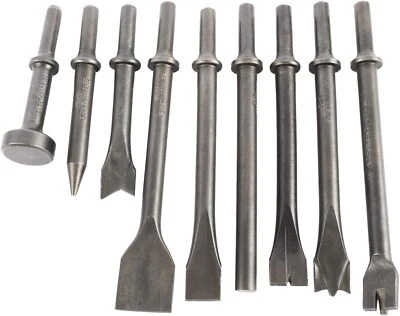 9件装气动气锤冲孔钻头0.39英寸柄工具套装凿子 — 第 1/4 张图片