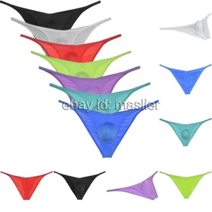 7 Stück Herren Eis Seide Slips Hipster Beutel Bikini Pucker Brasilien Unterwäsche - Bild 1 von 8