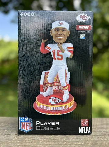Patrick Mahomes KC Chiefs NFL Season Total Yards Record Bobble NEW ORIG FOCO BOX Cover