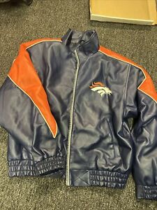 Denver Broncos Child Jacket (XL) Play Football Near Mint Condition Pleather VTG