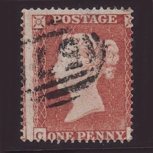 GB QV 1854 1d ROJO MARRÓN SG17 FU IMPRESIÓN USADA C1 K33 - Imagen 1 de 1