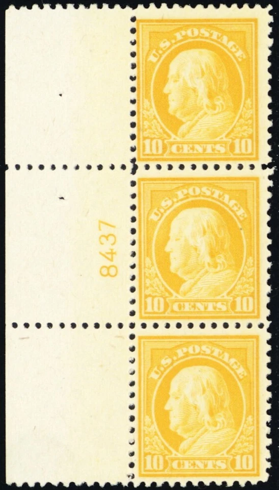 Tira de tres 510, como nueva NH 10¢ PL# - ¡Muy fresca! - Stuart Katz Foto 1 de 1