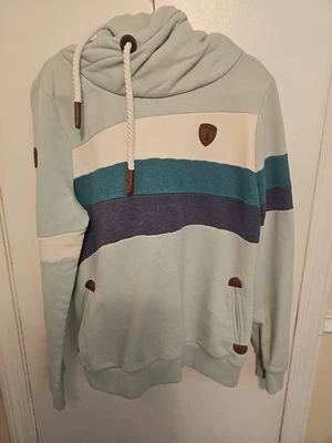 Moletom com capuz Wanakome Natasha Oceanside azul turquesa colorblock gola capuz - Tamanho XL - Imagem 1 de 4