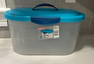 Sterilite 1890 Show Offs Oval Storage Tote Hinge Handle Lid 16.5x9.5x8.5 - 2008 - Picture 1 of 6