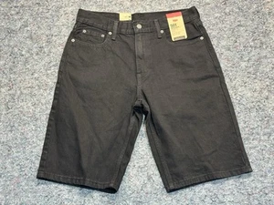 Levi’s 501 Jean Shorts Mens 30 Black Original Loose Fit Stretch Denim 12” Inseam - Picture 1 of 7