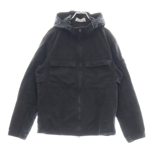 Giacca STONE ISLAND 24SS toppa laterale logo zip nero 8015106WN usata bfe01ccde7c