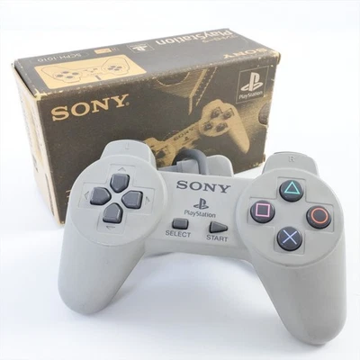 PS1 Controller Pad SCPH-1010 Boxed Gray Sony Playstation Official 0372 - Image 1 of 4