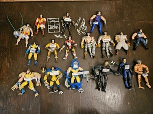 Wolverine Marvel X-Men Action Figures All 17 Are Wolverine And The Acessories! - Picture 1 of 15