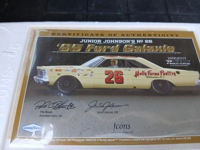 #26 Junior Johnson Holly Farms AUTOGRAPHED 1965 Ford Galaxie University racing - Image 1 of 4