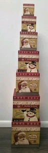 Bobs Boxes Vintage Christmas Lang 2006 Santa Snowman Holiday Set Of 7 - Picture 1 of 12