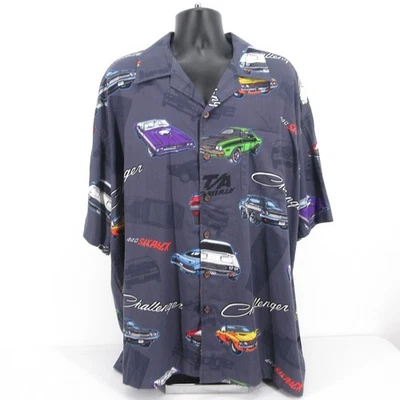 Dodge Challenger David Carey Originals Hawaiian Shirt Mens Size 3X Blue - Image 1 of 4