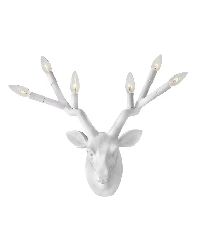 Aplique de pared LED blanco tiza de la colección Stag Foto 1 de 1