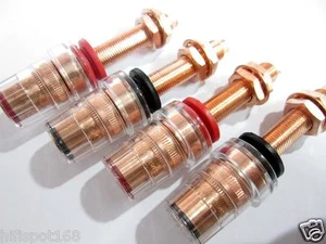 4PCS CMC-858-LU-CU-R Pure Copper Speaker Binding POST Swiss Cu - Picture 1 of 2
