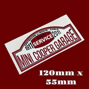 Monte Carlo Mini Cooper Garage 1911 2011 Racing Rally Classic Vinyl Sticker Mini - Picture 1 of 1