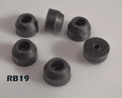 Recessed Tapered Rubber Bumper Feet OD: 5/8" Height: 3/8" 12/pack RB19