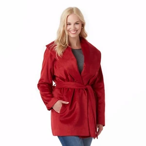 Metaphor New Women's Plus Belted Wrap Coat NWT U Pick Size & Color 1X 2X 3X - Picture 1 of 14