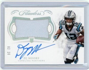 2018 Panini Flawless Football Rookie Patch Autograph #RPA-DM DJ Moore #02/20