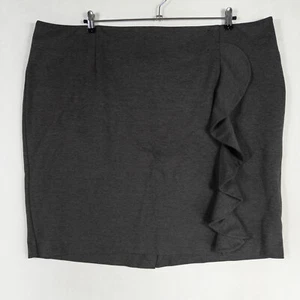 Gonna Lane Bryant donna più 26 grigio scuro elasticizzata maglia dritta volant a matita - Foto 1 di 8