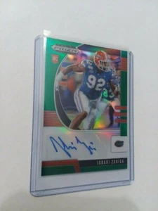 2020 Panini Prizm Draft Picks Football Jabari Zuniga Green Prizm RC Autograph - Picture 1 of 3