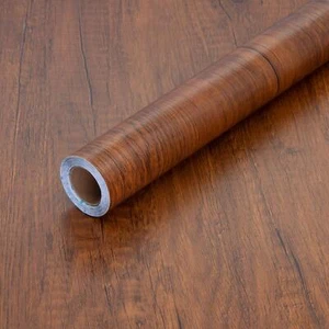 Brown Wood Grain Contact Paper Peel Stick Self Adhesive Wallpaper Vinyl Wrap New - Picture 1 of 8