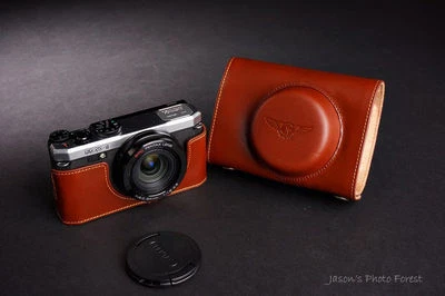 Genuine real Leather Full Camera Case Camera bag cover for Pentax MX-1 MX1 Brown - Image 1 of 4