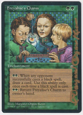 Gold Signed Freyalise's Charm NM Ice Age Artist Margaret Organ-Kean 1995 MTG EDH - Image 1 of 2