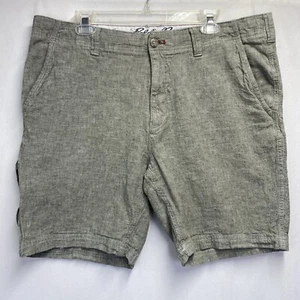 Eddie Bauer Drawstring Casual Flat Front Chino Shorts Men Sz 38 Sage Zip Pocket - Picture 1 of 19
