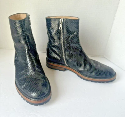 ¡RARO! Botas Cortas De Colección Dries Van Noten Cuero Patrón Pitón WMNS Talla 36 Foto 1 de 4