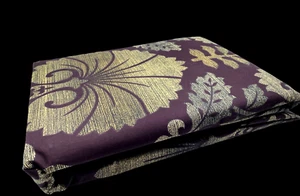Canton Curtains With Tie Backs 168 x 183 cm Purple Gold - Picture 1 of 12