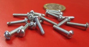 Round Head Zinc Steel Slotted Machine Screw 4-40 x 1/2" Length 500 Pcs - Picture 1 of 16