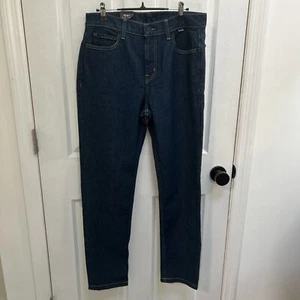 NWT Hurley Mens Worker Denim Pants Dark Wash Size 30 Slim Fit 14.5” Leg Opening - Picture 1 of 24
