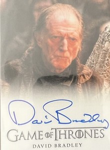 2015 Game Of Thrones Season 4 DAVID BRADLEY Full Bleed Autograph