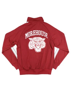 CHAQUETA DEPORTIVA MOREHOUSE COLLEGE SWAC HBCU CHAQUETA DE PISTA CHAQUETA DE TIGRES GRANATE - Imagen 1 de 2
